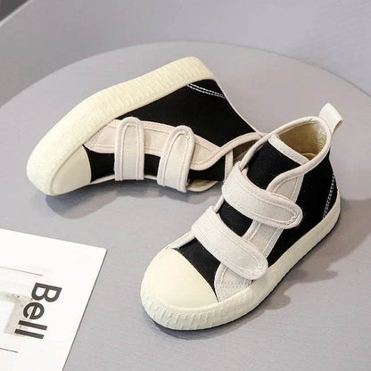 Chicest Patchwork Canvas Shoes for Kids Cute Colorful Street style Children Boy Autumn High Top Shoe Girl Boots Flat-sole E07314 - Touchy Style