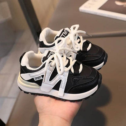 Children Shoes Platform Sneakers New Arrivals Casual Dad Sneaker for Girls Soft Bottom Leather Boys Running Shoes School G09183 - Touchy Style