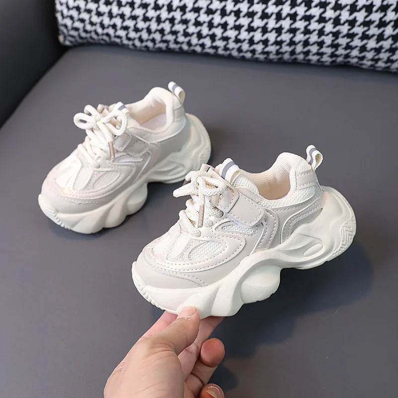 Baby Chunky Shoes Girl Sport Shoes Toddler Boy Fashion Solid Color Sneakers 1-6 Year Kids Casual Breathable Running Shoes H03212 - Touchy Style