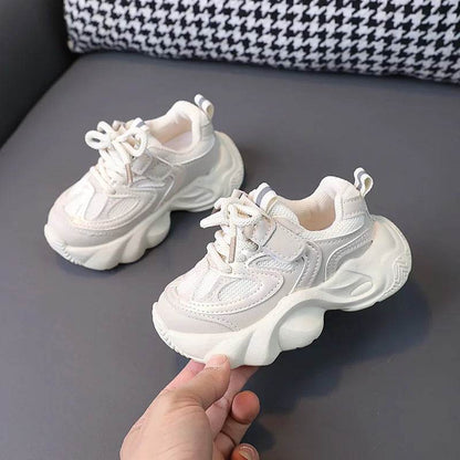 Baby Chunky Shoes Girl Sport Shoes Toddler Boy Fashion Solid Color Sneakers 1-6 Year Kids Casual Breathable Running Shoes H03212 - Touchy Style