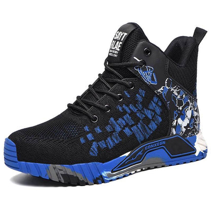 Fashion 2024 Men Work Safety Boots Anti-smash Anti-puncture Work Sneakers High Top Safety Shoes Men Indestructible Work Boots - Touchy Style