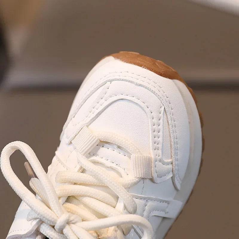 Children Shoes Platform Sneakers New Arrivals Casual Dad Sneaker for Girls Soft Bottom Leather Boys Running Shoes School G09183 - Touchy Style