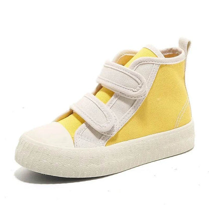 Chicest Patchwork Canvas Shoes for Kids Cute Colorful Street style Children Boy Autumn High Top Shoe Girl Boots Flat-sole E07314 - Touchy Style