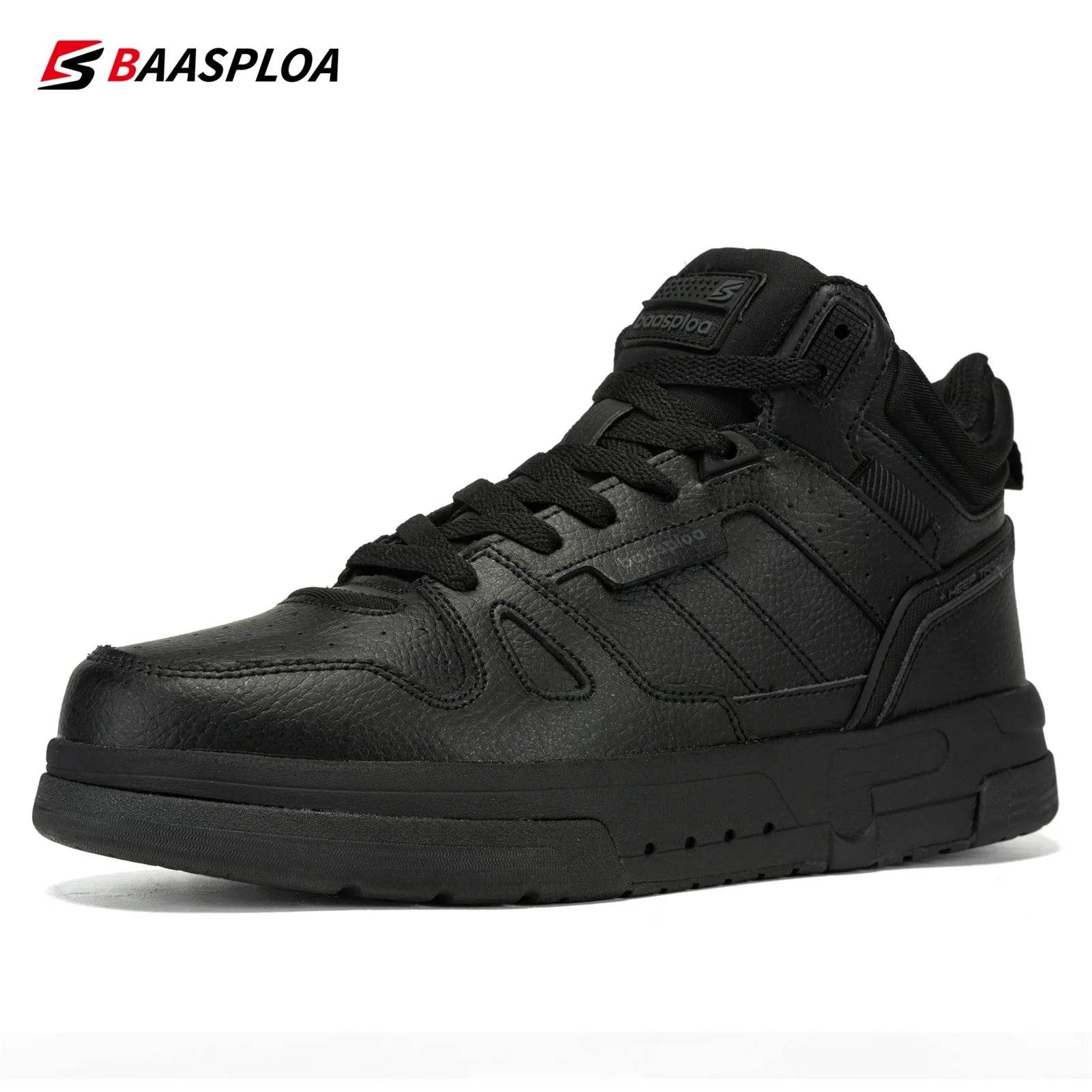 Baasploa Men Winter Boots Comfort Leather Cotton Shoes for Men Thickened Plush Warm Casual Sneakers Male Non-Slip Wear Resistant - Touchy Style