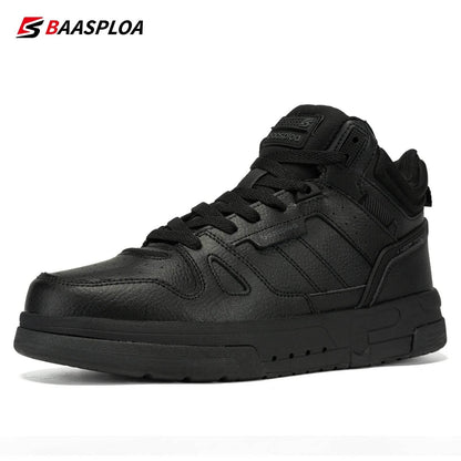 Baasploa Men Winter Boots Comfort Leather Cotton Shoes for Men Thickened Plush Warm Casual Sneakers Male Non-Slip Wear Resistant - Touchy Style