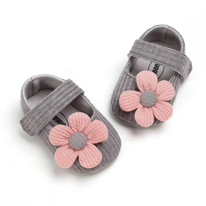 KIDSUN Baby Shoes Newborn Girl Princess PU Toddler Shoes Bow Decor Rubber Sole Anti-Slip First Walker Shoes 0-18M - Touchy Style