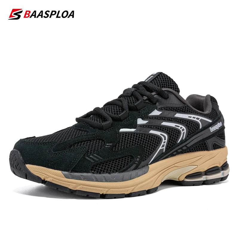 Baasploa Men Sport Shoes Classic Retro Running Shoes Male Mesh Breathable Walking Casual Sneakers Anti-Slip Wear-Resistant - Touchy Style