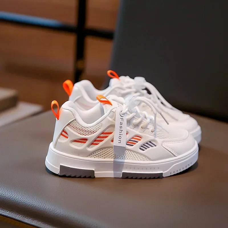 Fully Flat Kids Shoes School Fashion Stripes Chunky Sneaker All Season Leisure Street Style All Match Walking Shoes Child G07242 - Touchy Style