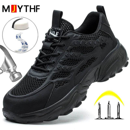 Breathable Safety Shoes For Men Women Summer Work Shoes Sneakers Puncture-Proof Indestructible Shoes Protective Boots Security - Touchy Style