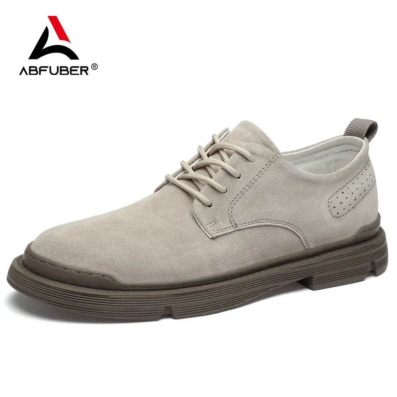 Casual Genuine Leather Men Shoes Breathable Suede Leather Men Oxfords Shoes Hot Sale Flats Man Footwear - Touchy Style