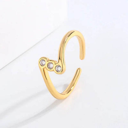 PANJBJ 925 Sterling Silver Love Heart Ring for Women Chain Overlapping Hollow Out Design Finger Jewelry Gift Dropshipping - Touchy Style