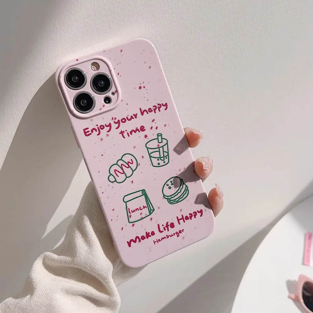 Cute Phone Cases For iPhone 16, 15, 14, 13, 12 Pro Max, 15 14 Plus - Coffee Toast Bread Dessert Art Cover - IC8480 - Touchy Style