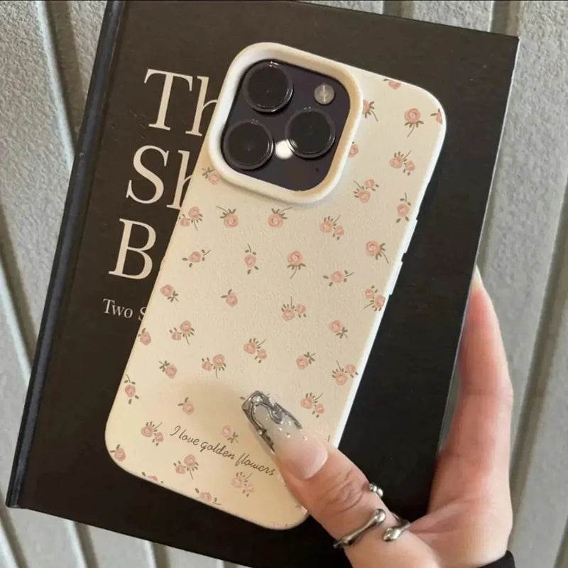 Cute Phone Cases For iPhone 16 Pro Max 15 14 13 12 11 - Flowers Lichee Pattern - Silicone Cover - Touchy Style