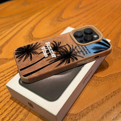 حافظات هواتف لطيفة لأجهزة iPhone 11، 12، 13، 14، 15، 16 Pro Max، XS، X، XR، 16 Plus - نمط جلد سويدي على شكل كلب وقط - غطاء ممتص للصدمات من الجلد