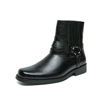 Genuine Leather Mens Chelsea Boots Brand Designer Dress Boots Men Fashion Casual Business Ankle Boots Slip on Business Footwear - Touchy Style