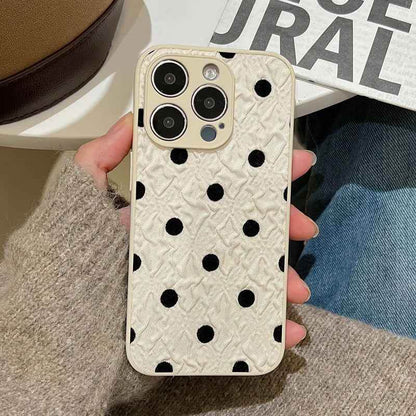 Cute Phone Cases For iPhone 16, 15, 14, 13, 12, or 11 Pro Max - Stylish Black Wavy Points - TSP494 - Touchy Style