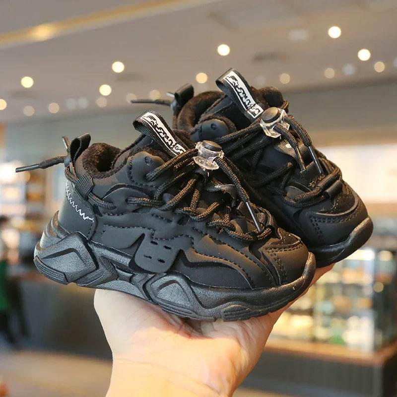 Plush Children Chunky Sneakers Waterproof Boys Sports Shoes Comfortale Arch Support Girls Running Shoes Child Footwear F10272 - Touchy Style