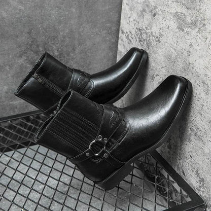 Genuine Leather Mens Chelsea Boots Brand Designer Dress Boots Men Fashion Casual Business Ankle Boots Slip on Business Footwear - Touchy Style