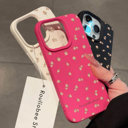 Cute Phone Cases For iPhone 16 Pro Max 15 14 13 12 11 - Flowers Lichee Pattern - Silicone Cover - Touchy Style