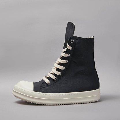 Classic Brand Casual Men Shoe High Quality Designer Women Sneaker Black Fashion Zip Street Thick-sole Luxury Canvas Ankle Boot - Touchy Style