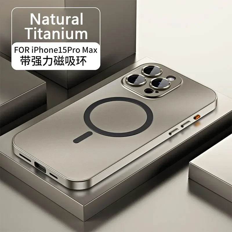 Metal Frame Phone Case For Iphone 13 12 14 15 16 Pro Max Plus Luxury Aluminum PC Back Panel Phone Cover For IPHON 15 16 Promax - Touchy Style