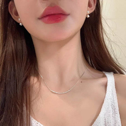 PANJBJ 925 Sterling Silver Bowknot Pearl Earrings For Women Design Sweet Simplicity Jewelry Party Gift Dropshipping - Touchy Style
