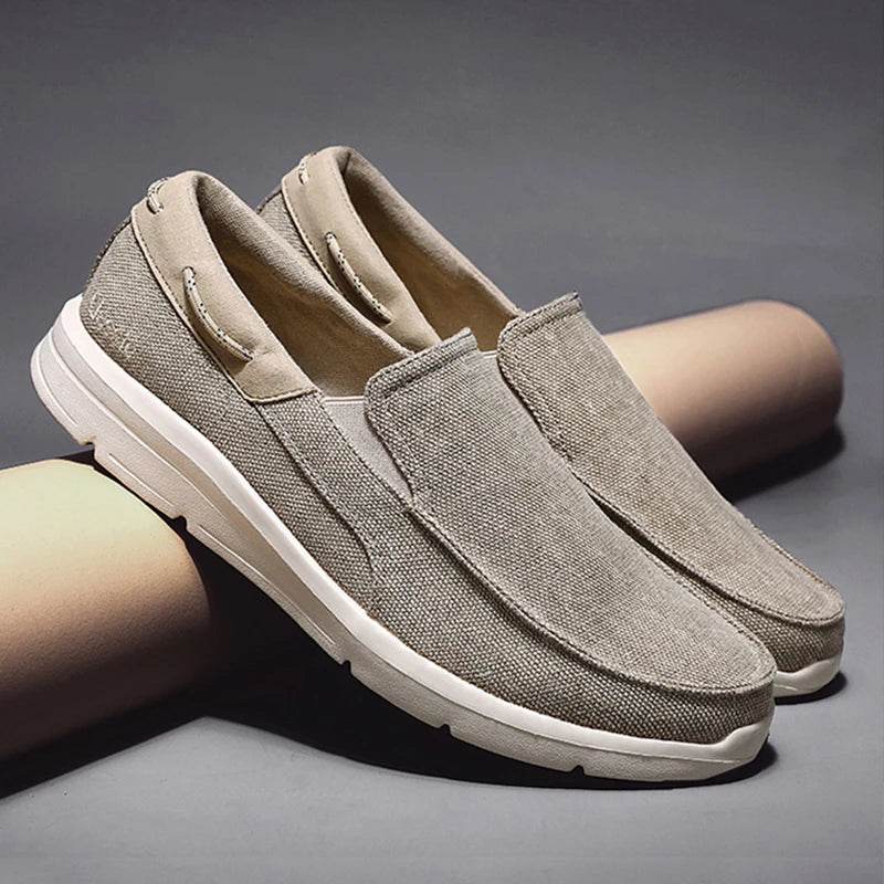 New Summer Breathable Canvas Shoes Men Loafers Slip On Sneakers Fashion Casual Men Shoes Lightweight Flats Men Driving Zapatos - Touchy Style