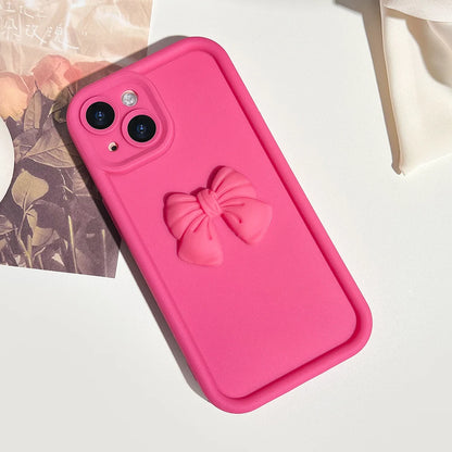Cute 3D Heart Silicone Phone Case For iPhone 16 Pro 13 11 12 14 15 Pro Max X XR XS 7 8 Plus SE Shockproof Candy Cover