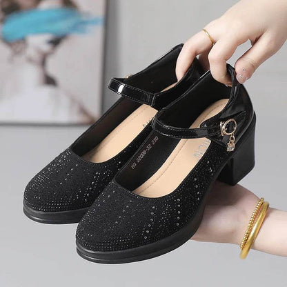 Fashion Women Pumps Mary Jane Thick Heels Patent Leather Shoes For Women Spring Autumn Platform Office Ladies Shoes - Touchy Style