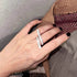PANJBJ 925 Sterling Silver Irregular Zircon Rings For Women Splicing Versatile Originality Open Jewelry Gift Dropshipping - Touchy Style