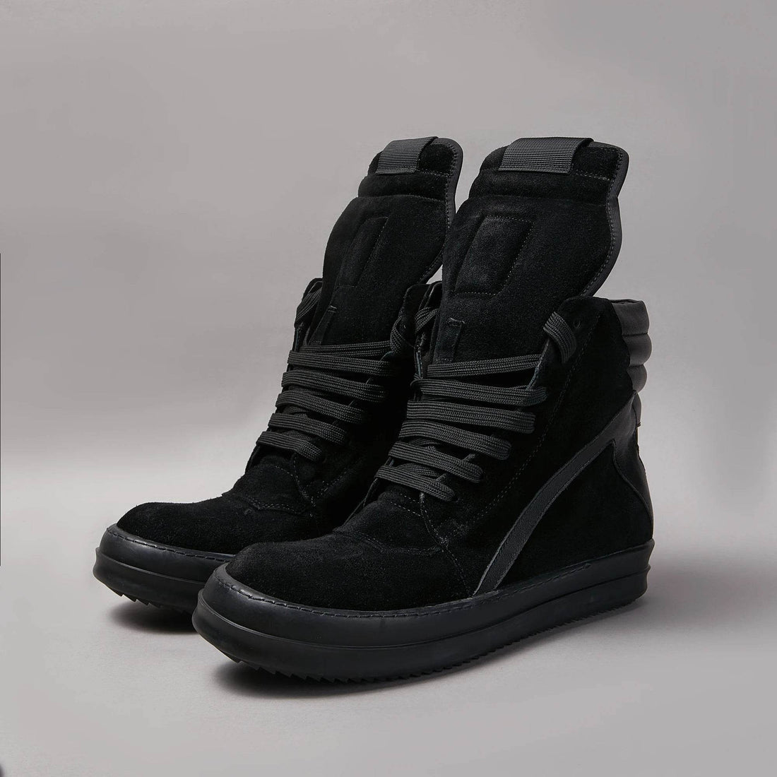 Brand Men Shoe Casual High Top Women Sneaker Quality Black Leather Geobasket Fashion Thick-sole Roman Zip Luxury Ankle Boot - Touchy Style
