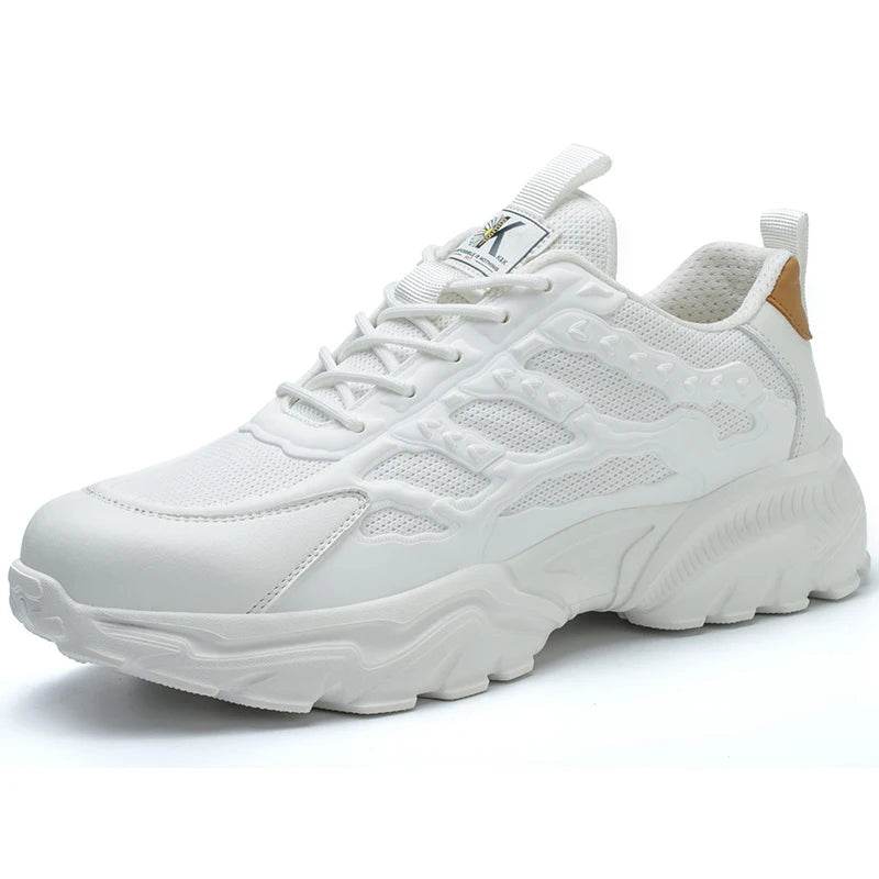 Anti puncture Work Safety Shoes For Men Women Anti-smash Work Shoes Wear-resistant Lightweight Protective Shoes White Sneakers - Touchy Style