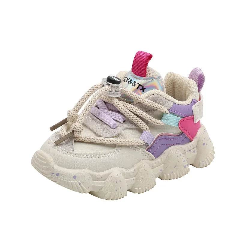 Soft Bottom Running Shoes for Boys Mix Colorway Baby tennis Shoes Girls New School Student Sports Shoes Children Sneakers F08233 - Touchy Style