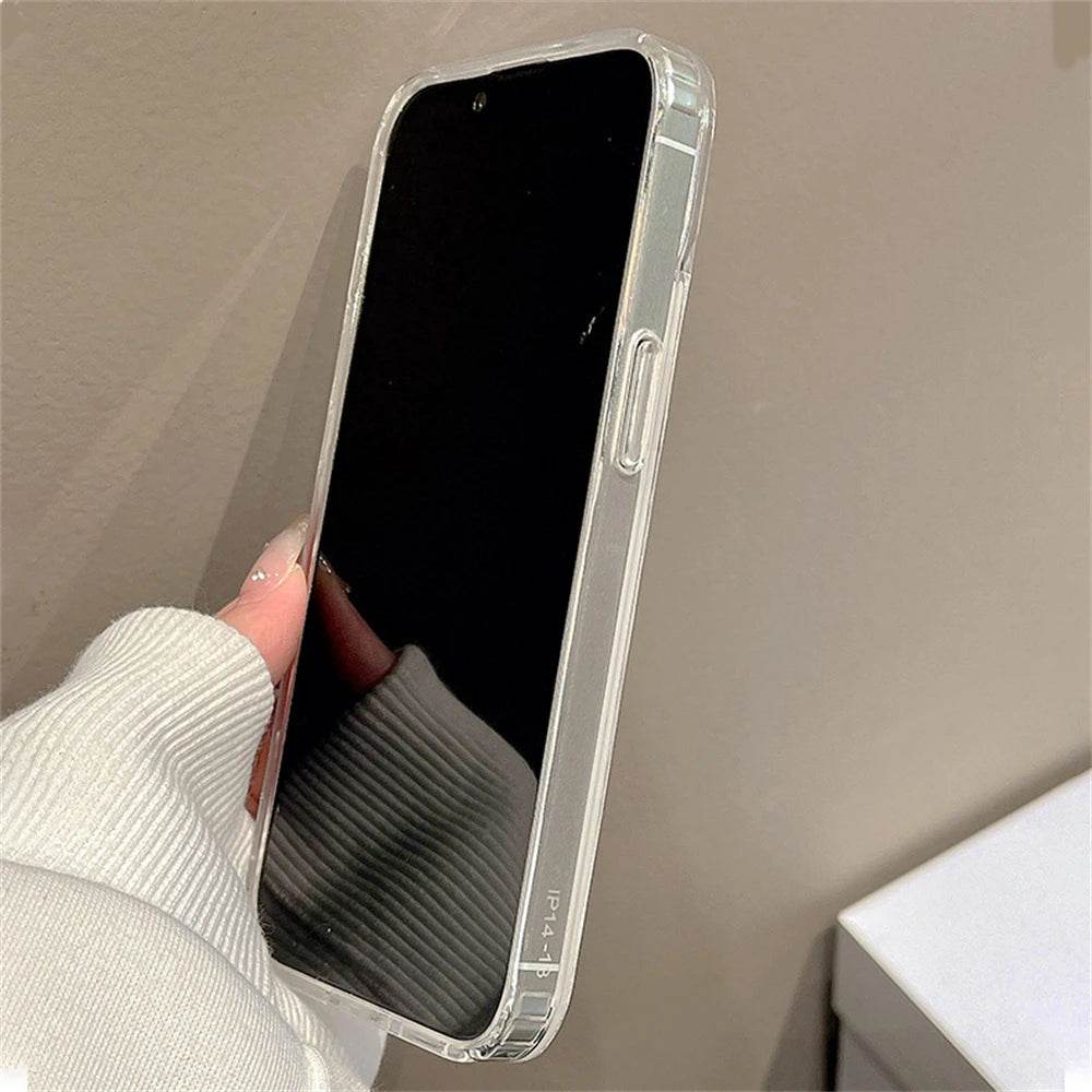 Cute Phone Cases For iPhone 13, 15, 14, 12, 11 Pro Max, 14, 15 Plus - Korean Cartoon Cat - Card Slot - PC6320 - Touchy Style