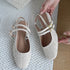 Concise Ladies Sandals Square Heel Back Strap Women Lolita Casual Outside White Fashion Slides Female Mary Jane Open Shoes - Touchy Style