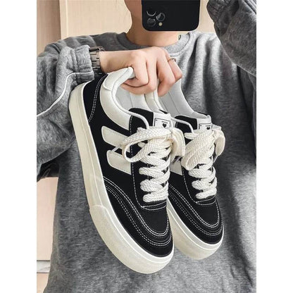Autumn New Style Red Thick Sole Canvas Shoes Leisure Fashion Women&