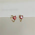 925 Sterling Silver Plated 14K Gold French Zircon Heart Earrings for Women Sweet Temperament Party Jewelry Accessories - Touchy Style