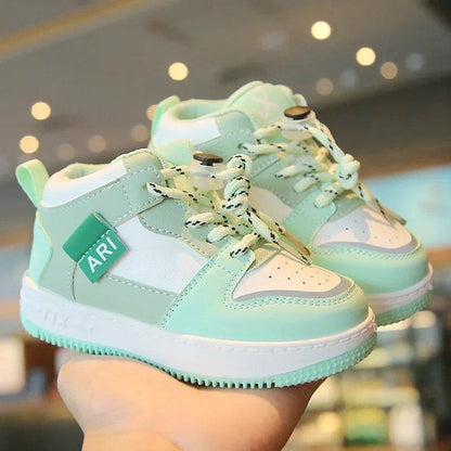 High Top Children Sneakers Anti-slippery Boys Basketball Shoes Flat Heel Super Cozy Girl Hiking Shoes Kids Platform Boots F08313 - Touchy Style