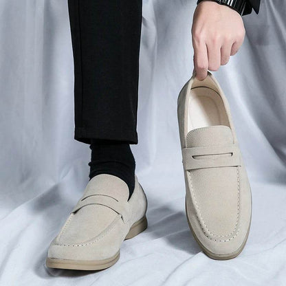 Classic Soft Suede Shoes Penny Men Loafers Slip On Leather Casual Men Shoes Comfort Driving Shoes Men Flats Walking Footwear - Touchy Style
