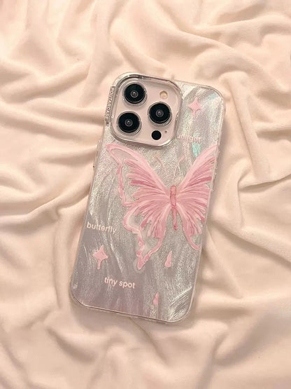 حافظات هواتف لطيفة لهاتف iPhone 15 و14 و13 و12 و11 - قلادة على شكل قلب منقطة متدرجة اللون - TSP431
