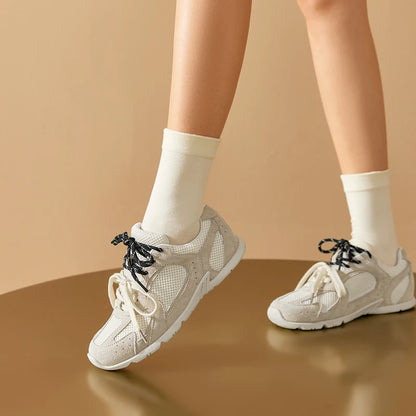 BEAUTODAY Casual Sneakers Women Mesh Chunky 2024 New Solid Color Autumn Fashion Non-slip Colorful Shoes Female Flats 29871