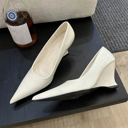 Eilyken Design Pointed Toe Wedges High Heels Women Pumps Silver Red Shoes Sexy Wedding Banquet Zapatos Mujer - Touchy Style