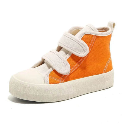 Chicest Patchwork Canvas Shoes for Kids Cute Colorful Street style Children Boy Autumn High Top Shoe Girl Boots Flat-sole E07314 - Touchy Style