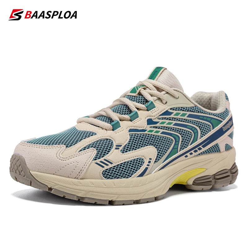 Baasploa Men Sport Shoes Classic Retro Running Shoes Male Mesh Breathable Walking Casual Sneakers Anti-Slip Wear-Resistant - Touchy Style