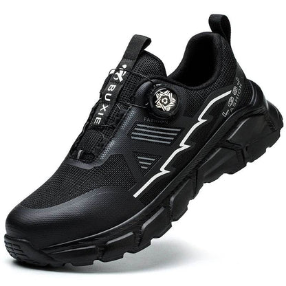 Rotating Button Men Shoes Security Sneakers Steel Toe Shoes Puncture-Proof work Shoes Anti-smash Sport Safety Shoes Protective - Touchy Style