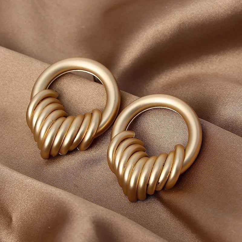 Drop Earrings Charm Jewelry - Round Geometry - GTLE9409 - Touchy Style
