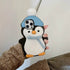 Cute Phone Cases For iPhone 16, 15, 14, 13, 11, 12 Pro Max - Funny 3d Plush Penguin and Puppy Silicone Cover - IC1021 - Touchy Style