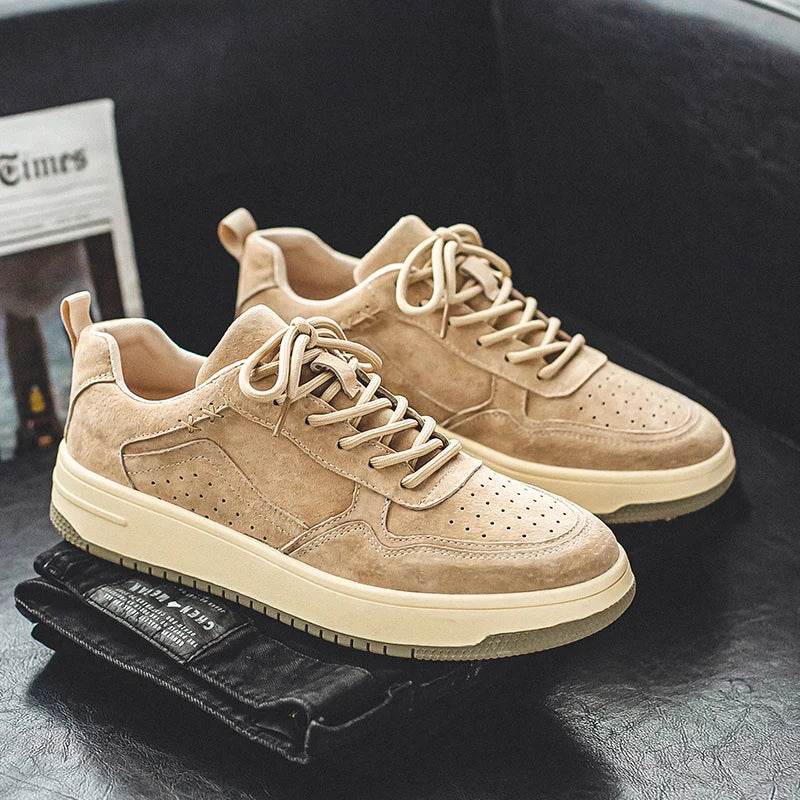 Breathable Mens Vulcanized Sneakers New Trend Casual Leather Shoes Tenis Luxury Trainers Comfy Man Walking Running Jogging Shoes - Touchy Style