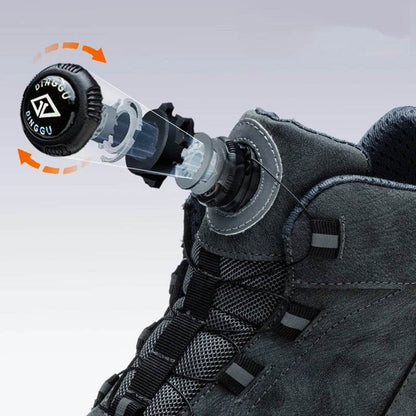 Rotating Buttons Work Boots Men Steel Toe Shoes Safety Boots Puncture-Proof Protective Shoes Waterproof Indestructible Shoes New - Touchy Style