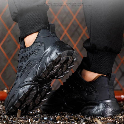 Anti puncture Work Safety Shoes For Men Women Anti-smash Work Shoes Wear-resistant Lightweight Protective Shoes White Sneakers - Touchy Style